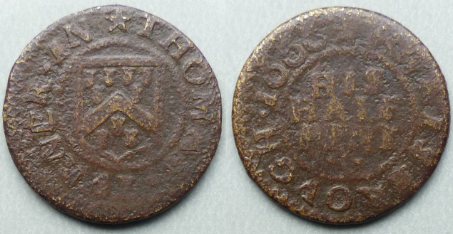 Knaresborough, Thomas Turner 1666 halfpenny